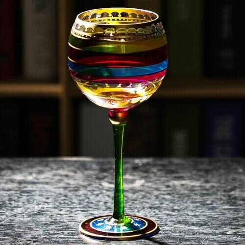 Creative Carved flowers Crystal cocktail glass wine glass goblet champagne glasses wine cups Bar Hotel party wedding Drinkware