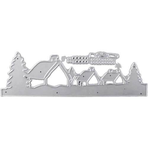 Village House Metal Cutting Dies Stencil DIY Scrapbooking Album Paper Card Template Mold Embossing Decoration