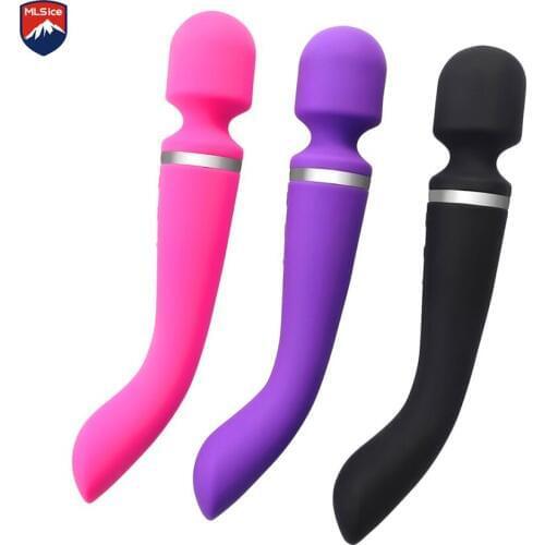 MLSice Female Dual Motor USB Recharge Wireless Dildo 10 Clit Vibrator Clitoris Electric Double Head Wand Sex Stimulator Massager