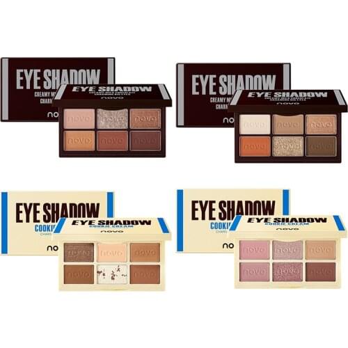 NOVO Chocolate Eye Shadow Palette Matte Shimmer Waterproof Lasting Cosmetics Makeup No Smudge Powdery Silky Eye Shadow TSLM1