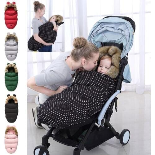 New Baby Stroller Sleeping Bag Infant Winter Stroller Footmuff Thick Sleep Sack Wheelchair Envelope For Newborns Warm Sleepsacks