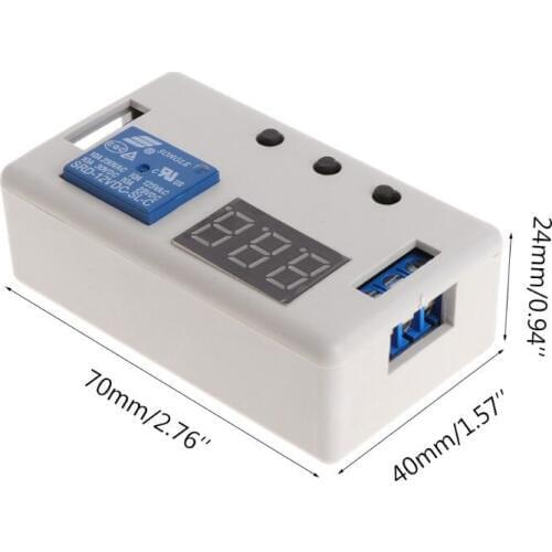 DC 12V Control Programmable Timer Digital Time Delay Relay Module Board w Case