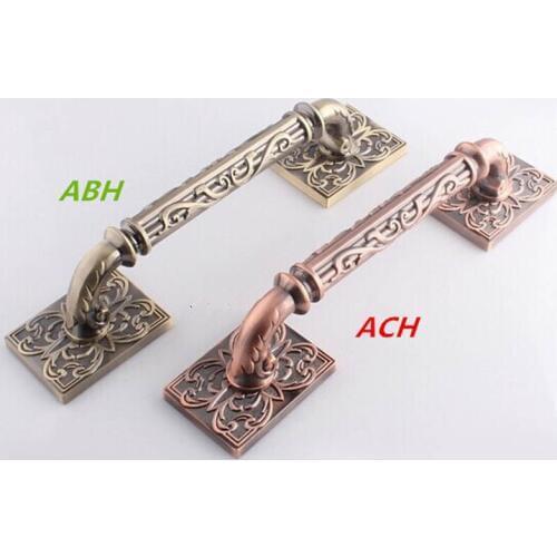 325mm Wooden,Glass Door Pulls Antique copper Door Handles Bronze Home Ktv Hotel Big Gate Door Pulls Handles