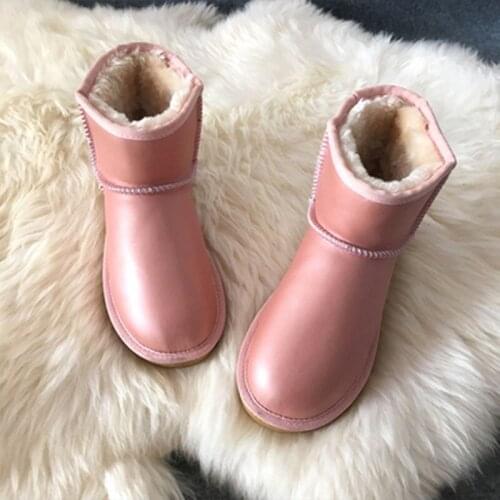 Special offer new classic real cowhide leather waterproof snow boots womens boots winter plus size warm womens boots