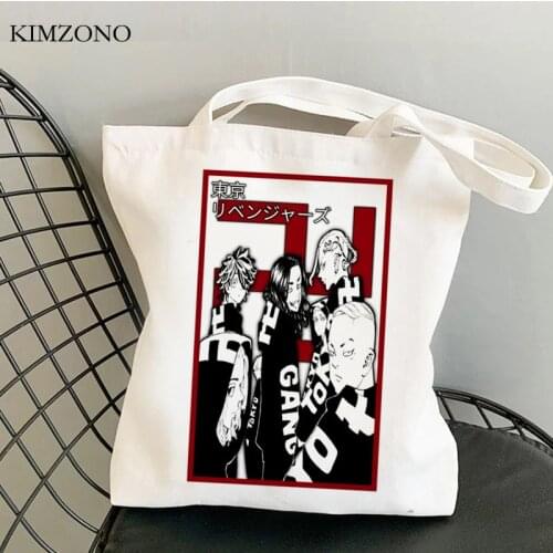 Tokyo Revengers shopping bag grocery eco tote shopping bolsa canvas bag ecobag net reciclaje cloth sacolas