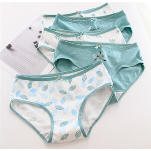 New Arrived 4Pcs/Lot Girl Panties Underwear Lace Briefs Cotton Lingerie Soft Comfortable Bowknot Cartoon Panty Wholesale 1311-4