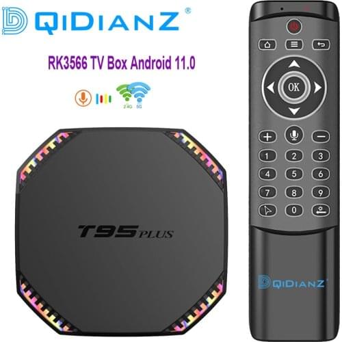 Android 11.0 TV Box RockChip RK3566 2.4G 5G Dual Wifi 8K TVbox BT4.0 Youtube Media Play T95 PLUS Set Top Box pk H96MAX X88PRO20