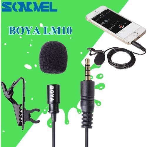 BOYA BY-LM10 Smartphone Omnidirectional Lavalier Microphone for iPhone 7 6 6s 5 Sumsang GALAXY Android Phone Broadcast Recording