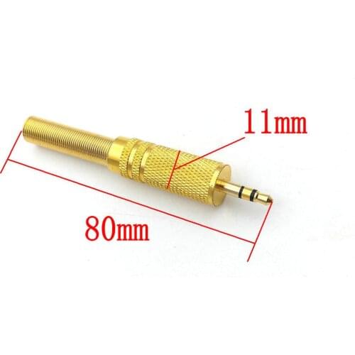 High quality copper Stereo Male 3.5mm Jack Plug Audio Soldering connector headphone