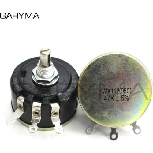 WX112 WX050 5W Single Circle Wire Wound Potentiometer 100R 220R 330R 470R 1K 2K2 3K3 4K7 5K6 6K8 10K 22K 33K 47K ohm WX050