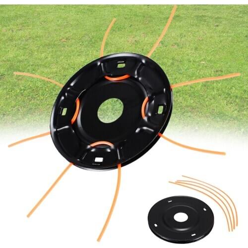 1pc Brush Cutting Trimmer Black With 4 Lines Brush Cutter Head for Strimmer Replacements For Garden Tools