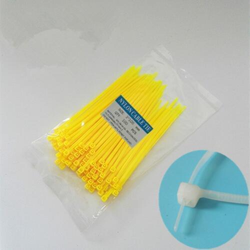 100pcs/pack 3*100mm Cable Tie Self-locking Nylon wire binding wrap straps 12 color width 2.5mm SGS Certified
