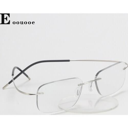 2 g Rimless Light Weight Titanium Women Prescription Glasses Frame Men Optical Eyeglass Spectacles