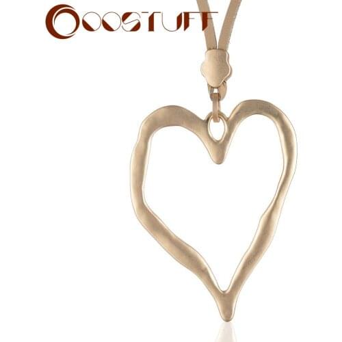 2020 New Gold Long Necklace with Love Heart Pendant Wholesale Necklaces Women Vintage Jewelry collares mujer choker kolye bijoux