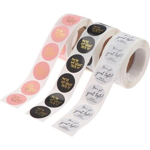 500pcs 1 inch Label Stickers Cute Circle Paper Thank You Seal labels For Your Order and Handmade Stationery Stickers