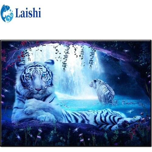 Diamond Painting Dream Forest, White Tiger 5d DIY Embroidery Cross Stitch Art Craft Full Square/Round Rhinestone Home decor
