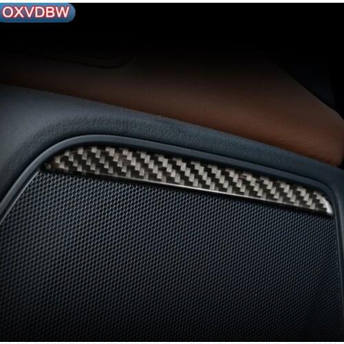 Car audio Carbon Fiber speaker door loudspeaker trim sticker cover For Audi A6 C7 Accessories interior trim 2011-2018 styling