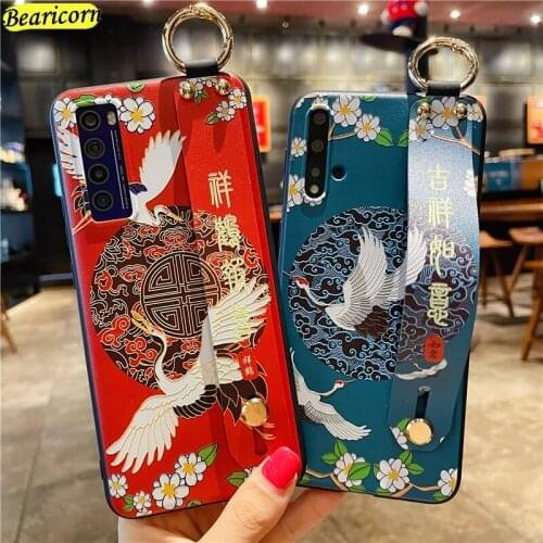 Wrist Strap Case Ring Holder Stand Cat Dog Puppy Cover for Huawei Mate 10 20 30 30E 40 Nova 3i 4 5 5T 5i 6 7 7i 8 SE Pro Cases