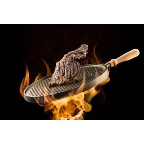 Pan Granite Gözleme Steak And Meat Grill Moulding Double Sided 36 Cm