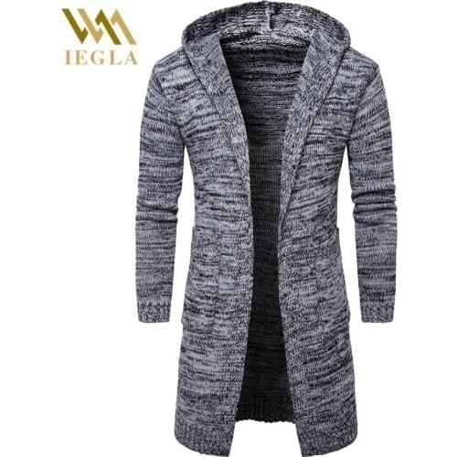 IEGLA Men's Cardigans With A Hood