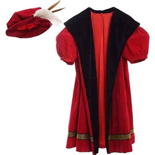 King Henry VIII Cosplay Costume Adult Mens Tudor Cape Cloak Hat Custom Made L320