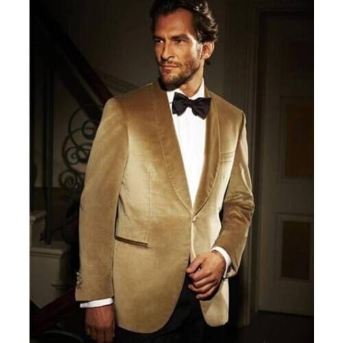 Handsome Groomsmen Shawl Lapel Groom Tuxedos Wedding Dress Men Suits Blazer Prom Dinner (Jacket+Pants+Tie) K214