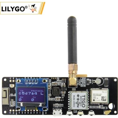 LILYGO® TTGO T-Beam V1.1 ESP32 433/868/915/923Mhz WiFi Bluetooth Module ESP32 GPS NEO-6M SMA 18650 Battery Holder With OLED