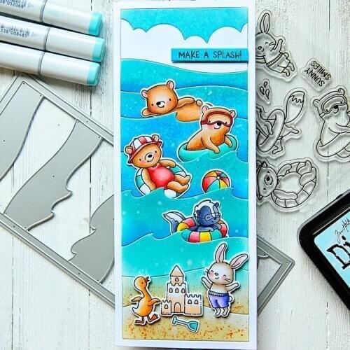 Metal Cutting Dies Wavy Slimline Vertical Frame DIY Scrapbooking Paper Album Cards Craft Making Template 2020 NEW