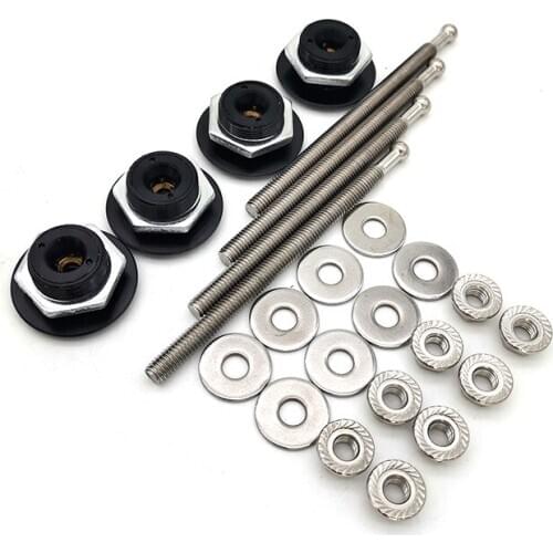 4pcs Mini Quick Release Latch Fastener Hood Push Button Billet Pins Lock Universal