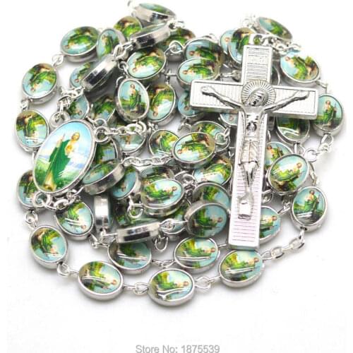 Fashion Alloy Bead Jude Bead Jude Center Customized Rosary Necklace