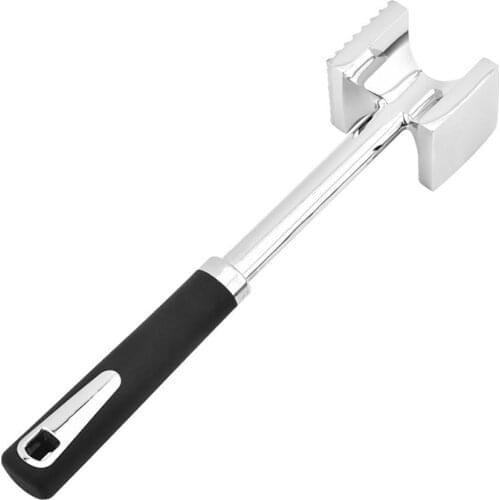 Meat Beat Checkered Tender Hammer Double Sided Mallet Hammer Stainless Steel Knock Hammer Home Kitchen Mallet Tool