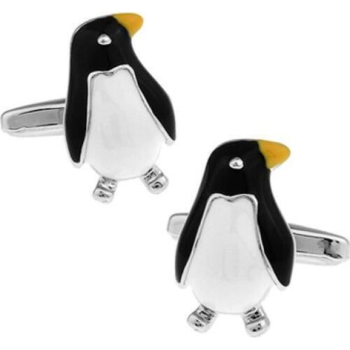 Factory Price Retail Novelyu Animal Cufflinks For Men Fashion Copper Material Penguin Design Cuff Links Free Shipping