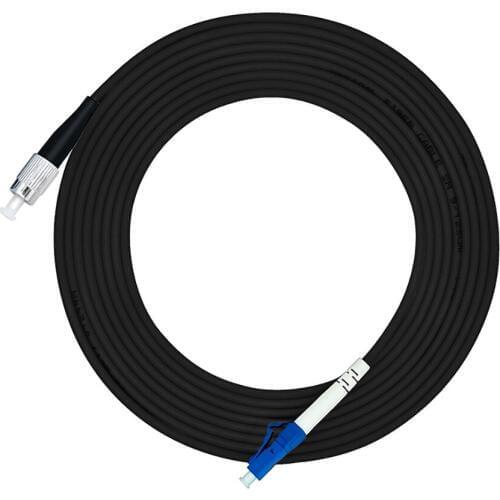 65.6FT Outdoor Armored 20Meters FC-LC Simplex 9/125 OS1 Single-mode Fiber Optic Cable Patch Cord Jumper FC TO LC FC/PC-LC/PC