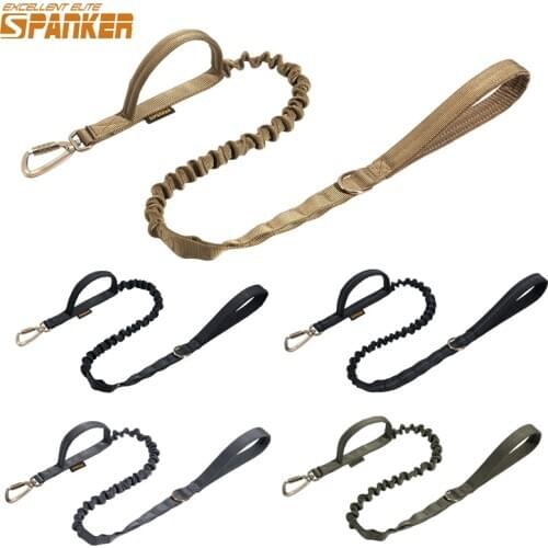 EXCELLENT ELITE SPANKER Pet Dog Leash Outdoor Training Traction Rope Retractable Traction Leash Dog Rope with 2 Control Handles