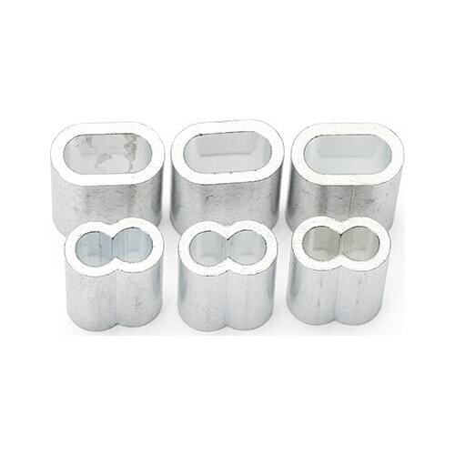 Wire rope aluminum sleeve Oval aluminum sleeve Single-hole double-hole aluminum sleeve Aluminum connector Aluminum chuck clip