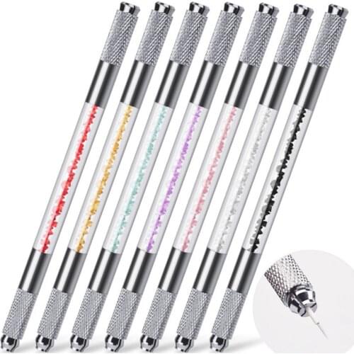 10pcs Colorful Crystal Manual Makeup Pen For Eyebrow LIps Tattoo Permanent Makeup Tattoo Pen