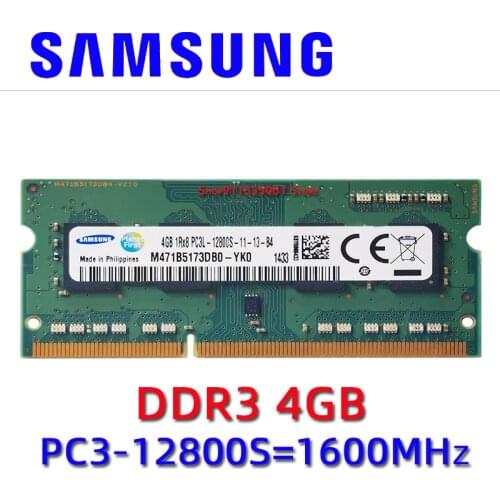 Samsung chipset Laptop Notebook RAN 1GB 2GB 4GB 8GB DDR3 PC3 8500S 10600S 12800S 1066MHz 1333MHz 1600MHz