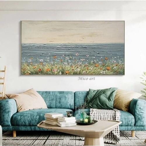 Modern Home Decor Handmade Natural Scenery Art Picture 100% Hand-painted Canvas Landscape Oil Painting Unframed Quality Wall Art