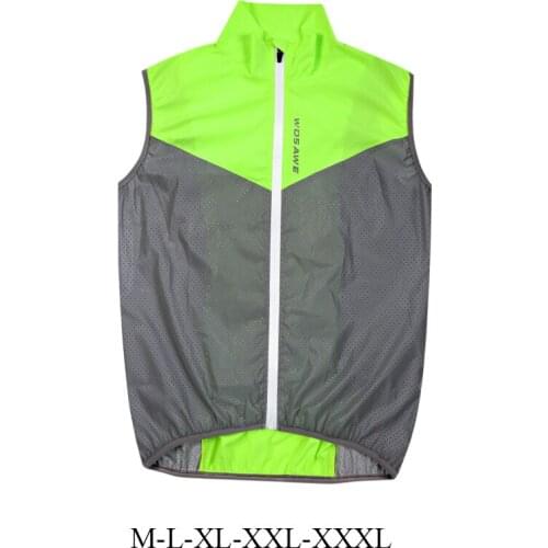 High Visibility Cycling Reflective Vest Sleeveless Coat Reflective Bicycle Gilet Windproof Safety Bike Vest