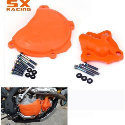 Guard Engine Clutch & Water Pump Protector Cover For KTM SXF EXCF XCF XCFW 250 350 SX-F EXC-F XC-F XCF-W Freeride 350