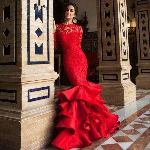 Vestido de festa longo robe de soiree red lace prom dresses 2019 longue sexy backless cheap Formal women elegant evening dress