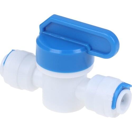 2 Pcs Slip lock Quick-connect Ball Valve Through Switch 1/4 Inch Joint Valve Butt Pneumatic Pipe Connectors Fittings 6.5mm