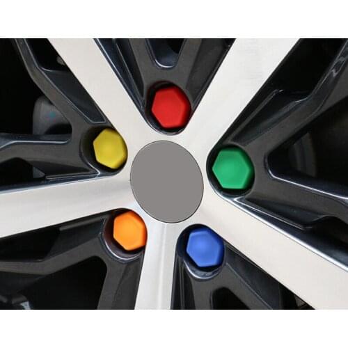 20PCS 17/19/21mm Auto Hub Screw Cover Dust Proof Car Wheel Nut Caps Car Wheel Hub Screw Cover Car Styling Car Stickers