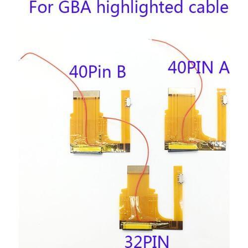 5Pcs For GBA Backlight Mod Ribbon Adaptor Brightness Switch-40 pin Highlight backlight For A B Screen
