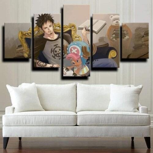 5 Piece Wall Art Canvas Anime Manga Pirate King Modern Figure Prints And Posters Home Living Room & Bedroom Decoration Paintings