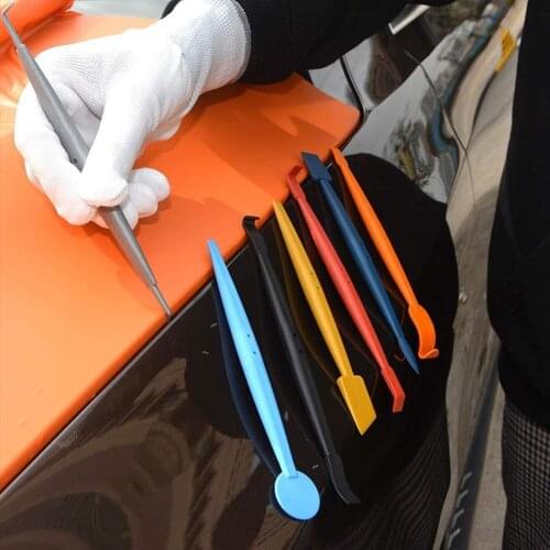 7PCS car film trimming tool 7-piece set, scraper scraper strip the kit, recommended For use rubber gap at