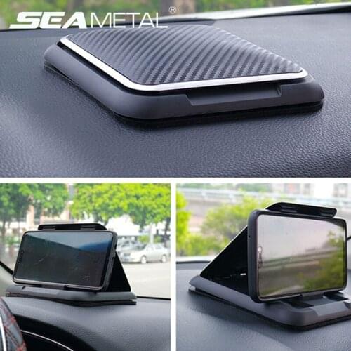 Dashboard Car Phone Holder In the Car Mobile Phone Support Carbon Fiber Auto Smartphone Mount Clip for Car Navigation Accessori