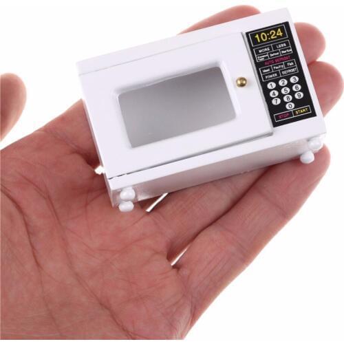 G08-X304 children gift Toy 1:12 Dollhouse mini Miniature rement Home appliance Microwave oven 1pcs