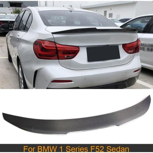 For F52 Rear Trunk Spoiler Wing for BMW 1 Series F52 Sedan 2016 UP Rear Trunk Boot Lid Lip Wing Spoiler Carbon Fiber / FRP