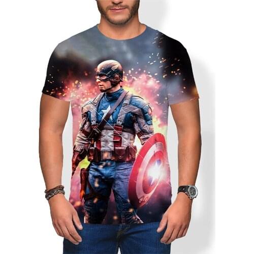 Captain America Men T Shirt 3D Print Movie Summer Children T-shirts Harajuku Style Fashion Short Sleeve Male Tee Shirt